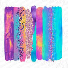 Bright Brush Strokes Transparent Png File File For Etsy Diy Prints Brush Strokes Prints
