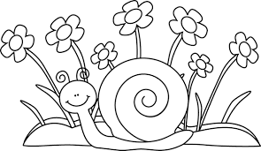 Black And White Images Of Flowers Clip Art Black And White Snail And Flowers Clip Art Black And White Snail And Flowers Image Black And White Cartoon Cool Coloring Pages Clip Art Borders