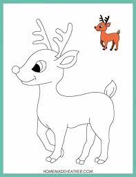 The moon and stars are no match for this spotted unicorn! Free Printable Reindeer Coloring Pages Homemade Heather