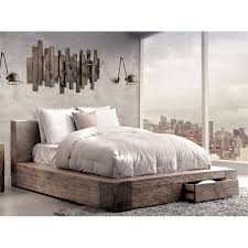 From its timeless sleigh panel headboard to its contemporary, low profile footboard, its transitional bed is an effortless addition to any room decor. Furniture Of America Elbert Rustic Wood King Storage Bed In Brown Walmart Com Walmart Com