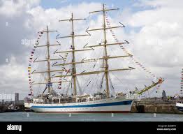 Liverpool Merseyside England Uk July Mir Three Masted Square Rigged Training Ship From Russia An Entrant In Tall Ships Race Event In Wellington Dock Stock Photo Alamy
