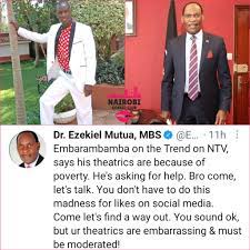 Ezekiel mutua, mbs (@ezekielmutua) june 17, 2021. Facebook