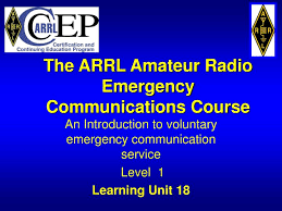 Ppt The Arrl Amateur Radio Emergency Communications Course