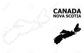 Black and white is usually the best for black toner laser printers and photocopiers. Vector Contour Map Of Nova Scotia Province With Caption Map Of Nova Scotia Province Is Isolated On A White Background Simple Flat Dotted Geographic Map Template Royalty Free Cliparts Vectors And Stock