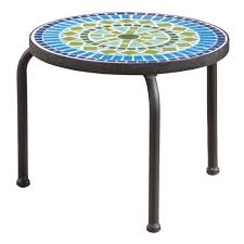 By safavieh (2) lattice coin egg blue garden stool. Iris Ceramic Tile Side Table Blue Green Christopher Knight Home Target