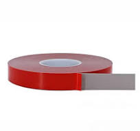 Red HDPE Release Film Double Sided White Foam Adhesive Tape