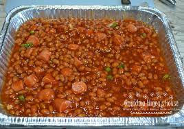 In a large bowl, combine all ingredients except the cheese; Baked Beans And Wieners Grandma Honey S House