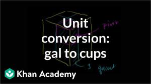 Coverting Gallons To Quarts Pints Cups Video Khan Academy