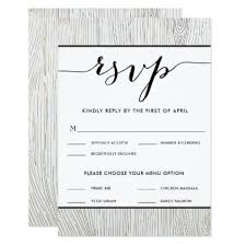 Rustic Chic Gold Wood Wedding Rsvp Menu Choices Zazzle Com Typography Wedding Invitations Wedding Typography Wedding In The Woods