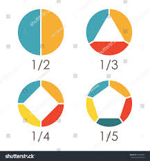 Circular Diagram Set Pie Chart Template Stock Vector