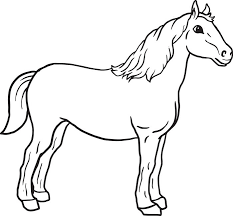 The drawings on the coloring pages are big enough and very easy to color, so you can hang them. Coloring Pages For Kids Horse Drawing With Crayons