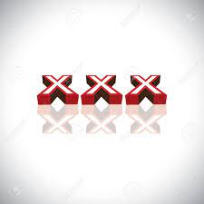 Xxx Letters Indicating Content Is For Adult Viewership - Concept Vector.  This Graphic Can Represent Pornographic Content, Sexually Explicit  Material, Nude Or Naked People, Etc Royalty Free SVG, Cliparts, Vectors,  and Stock