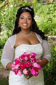 As far as wedding hairstyles go, updos tend to be more formal—but that doesn't mean they have to be. African American Plus Size Brides African American Brides Black Bride Bride