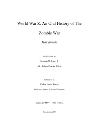 For more than one hundred years, this compelling tale of the martian invasion of earth has enthralled readers with a combination of imagination and incisive commentary on the imbalance of power that continues to be relevant today. Pdf World War Z An Oral History Of The Zombie War Book Review Eduardo M Lape Academia Edu