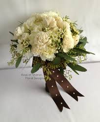 Are you delighted by the look of an all carnation wedding bouquet? White Bouquets Rose Of Sharon Floral Design Studio