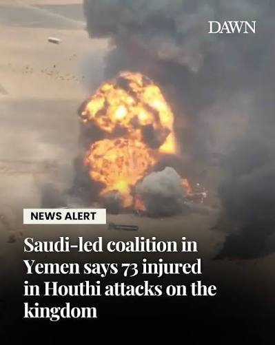 Strikes on Saudi Arabia by Yemen's Houthi rebels wounded 73 people, a Riyadh-led coalition said, vowing to respond to the attacks, AFP reports. The “senseless attacks” by Houthis, the latest of which “