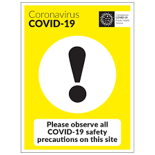 As a verb precaution is (transitive): Covid 19 Observe Safety Precautions Sign Cif Social Distancing