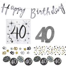 Geburtstag gratuliert man einem teenager heutzutage meist mit einer sms. Xxl Party Set 40 Geburtstag Silber 23 Tlg My Weddingshop