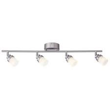 Envirolite 3 Ft Brushed Nickel Led Track Lighting Kit With 4 Led Track Lights Evt102027 35 The Home De Led Track Lighting Track Lighting Kits Track Lighting