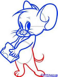 Start off with a pencil sketch. Easy Drawings Step By Step Jerry The Mouse From Tom Jerry Easy Drawings Cartoon Drawings Drawings