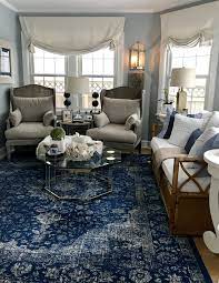 Blue And White Sunroom Blue Living Room Decor Spring Living Room Blue And White Rug