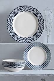 Buy 12 Piece Horizon Dinner Set From The Next Uk Online Shop Blue Kitchen Accessories Kitchen Accessories Decor Dinner Sets