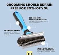 One-Click Pet Grooming Brush - Undercoat Rake For Cats & Small Dogs,  Reduces Shedding By 95% With Stainless Steel Blades
