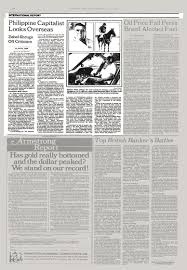 The philippines free press was established in 1907 and was the oldest news weekly in the philippines. Philippine Capitalist Looks Overseas The New York Times