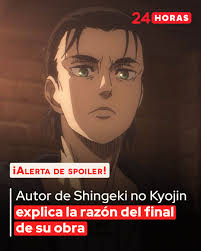 ⚠ ALERTA DE SPOILER ⚠ El creador de Shingeki no Kyojin, Hajime Isayama,  reveló el motivo por el cuál le dio un final desalentador a su obra. En  conversación con The New