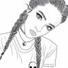 Dibujar como manga trenzas cabello. 1