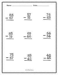 Double digit subtraction no regrouping worksheets. Touch Math Subtraction Worksheets Double Digit With And Without Regrouping