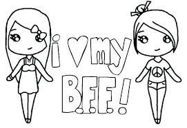 Process color model (four color, cmyk) of #2bff2a is cyan = 0.83, magento = 0, yellow. Best Friend Forever Coloring Page Cute Best Friend Drawings Best Friend Drawings Drawings Of Friends