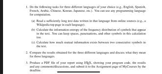 From japan meaning true beautiful wisdom. 1 Do The Following Tasks For Three Different Lang Chegg Com