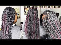 Black And Grey Bohemian Box Braids 40 Bohemian Box Braids Natural Hair Styles Braided Hairstyles Box Braids