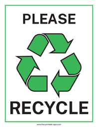 Plastic is a widely recyclable product. Download This Printable Please Recycle Sign That Can Be Used To Remind People To Sort Their Trash Responsibly Recycle Sign Printable Signs Printable Signs Free