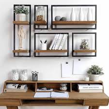 Etagère murale grise design natheo 4 (lot de 2). Etagere Murale Shelfmate Originale En Teck Et En Metal Recycles 20cm Decoration Etageres Deco Maison Parement Mural