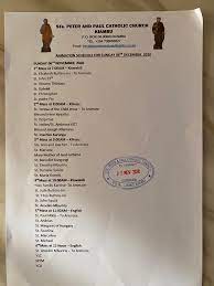 Weekend and weekday masses at st. Sts Peter And Paul Kiambu Parish Facebook