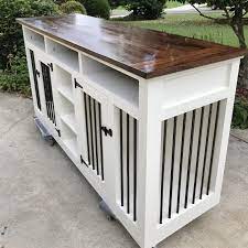 Build Plans Double Dog Crate Kennel Diy Instant Download Plans Build Your Own Wood Double Dog Crate With Shelves Dog Kennel Furniture In 2021 Dog Kennel Furniture Dog Furniture Dog Crate Furniture