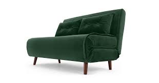 Haru Kleines Schlafsofa Samt In Tannengrun Single Sofa Bed Sofa Bed Green Small Sofa Bed