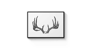 Keep your stud finder at the ready, friends! Deer Antlers Hunting Trophy Man Cave Wall Art Matt Blatt