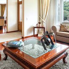 Clear Rectangle Glass Table Top