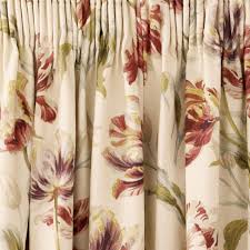 Gosford Cranberry Floral Pencil Pleat Ready Made Curtains At Laura Ashley Home Furnishings Laura Ashley Curtains