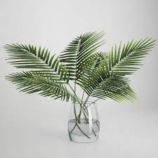 6 x large monstera tropical leaves. Palm Leaves In A Vase Faux Flowers Decor Leaf Decor Glass Vase