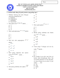 Materi matematika,,, ialah salah satu mata pelajaran yang menggunakan dengan pemikiran serta sebagai dalam pengembangan otak dan kemampuan dalam berhitung. Doc Soal Pas Matematika Smp Kelas 9 Kurikulum 2013 Ica Math Academia Edu
