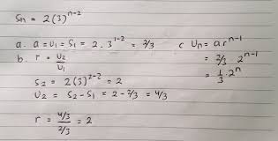 Maybe you would like to learn more about one of these? Jumlah N Suku Pertama Suatu Deret Geometri Ditentukan Dengan Rumus Sn 2 3 N 2 Tentukan A Suku Brainly Co Id