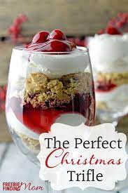 The Perfect Christmas Trifle Recipe Cherry Cheesecake Trifle Dessert Recipe Desserts Christmas Trifle Recipes Trifle Recipe