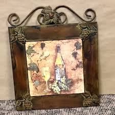 Vigne elegante grapes decorative centerpiece bowl. Kirkland S Wall Decor 8x15 Metal Wine Themed Wall Decor Poshmark