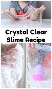 How To Make Clear Slime Easy Recipe Clear Slime Easy Slime Diy Clear Slime