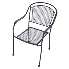 Garden Treasures Davenport Black Stackable Metal Stationary Dining Chair S With Mesh Seat Lowes Com In 2020 Patio Chairs Steel Dining Chairs Steel Dining Chair