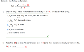 Maybe you would like to learn more about one of these? Consider The Following Function F X X2 17x 72 X Chegg Com